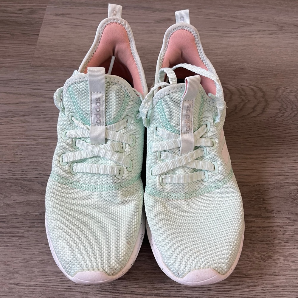 Adidas ladies size 7 Cloudform. Mint color. Great condition. Worn one time.